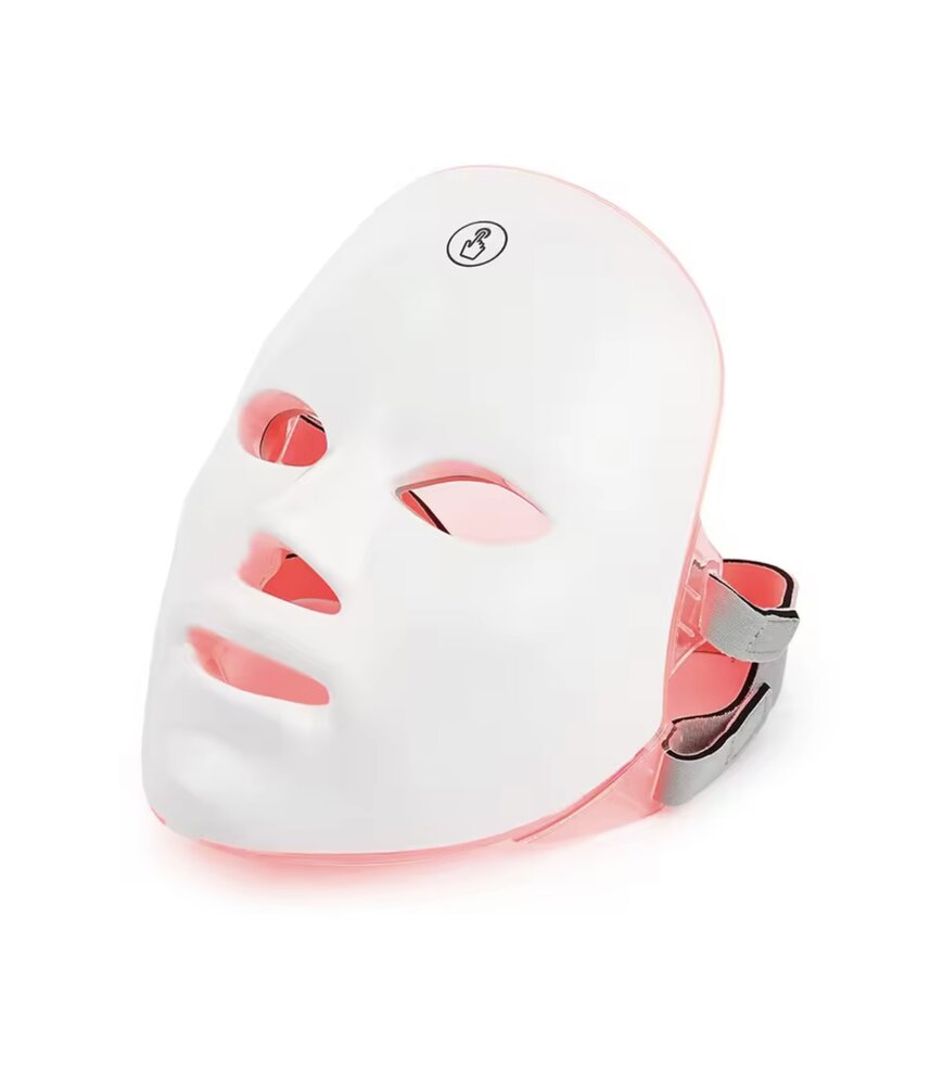 Beyond Skin LED light therapy mask, front angled view
